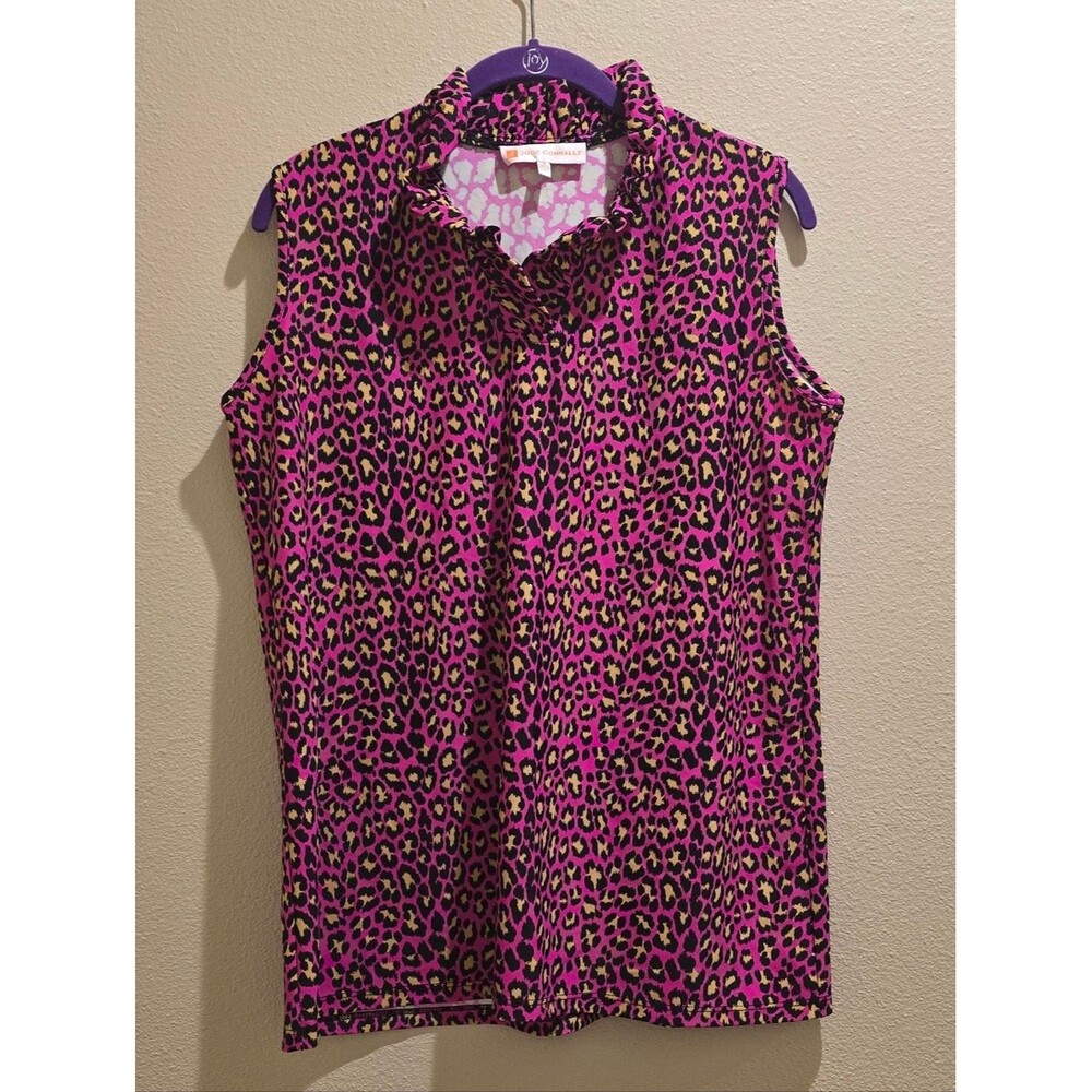NWOT Jude Connally Maura Top Pink Leopard Sz S